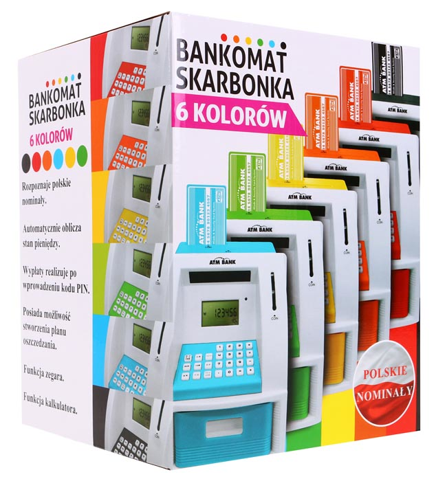 LK-G907 bankomat skarbonka czarna pudełko